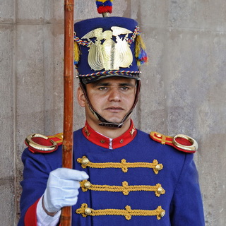 Quito - Guard at Palacio de Gobierno